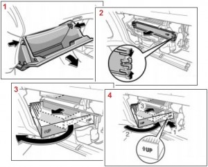 Replacing a Toyota Yaris cabin air filter